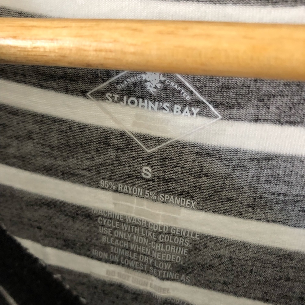 St. John’s Bay Striped Sleeveless Midi Dress - Picture 6 of 6
